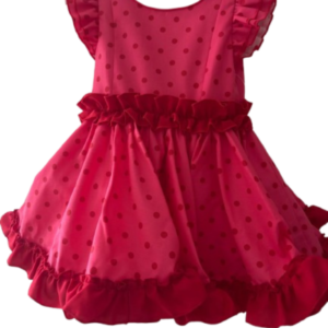 Traje flamenca infantil rojo lunares